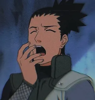 🥱 35227c44 Shikamaru Naruto Shikamaru, Naruto, Anime, Karakter, Menguap whatsapp sticker