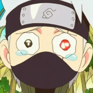 😭 21f22d46 Kakashi Naruto 卡卡西, 鸣人, 动漫, 漫画, 悲伤, 哭 telegram sticker