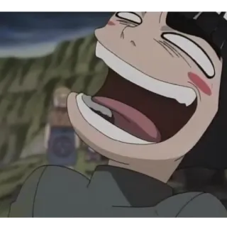 😂 38567523 Might Guy Naruto 动漫, 火影忍者, 迈特·凯, 搞笑, 面部表情, 笑 telegram sticker