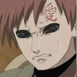 😭 f80b8022 Gaara Naruto 愛 动漫, 哭泣, 伤心, 我爱罗, 火影忍者, 角色, 漫画 telegram sticker