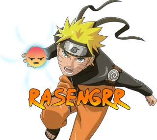 😡 9761047b Naruto RASENGRR Naruto, anime, manga, rasengan, cartoon telegram sticker