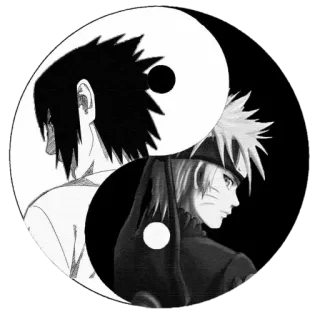 🖤 4691c95b Naruto, Sasuke Naruto Anime, Yin Yang, Naruto, Sasuke, Persahabatan, Persaingan telegram sticker