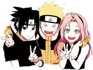 😆 d2665122 Naruto Anime, Naruto, Sasuke, Sakura, Tim 7, Karakter telegram sticker