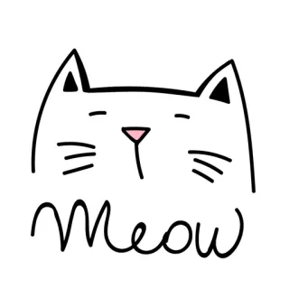😧 3407b168 Meow gato, gatinho, miau, fofo, animal, animal de estimação telegram sticker