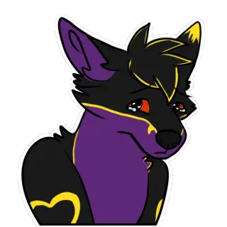 😢 3537cfb4 anjing, berbulu, sedih, menangis, kartun, anime telegram sticker