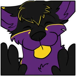 👅 4fbc9980 Furry, Anthro, Serigala, Binatang, Gestur, Kartun telegram sticker