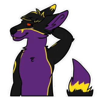 ☺️ 9a8083a5 Furry, Anthro, Serigala, Kartun, Binatang telegram sticker