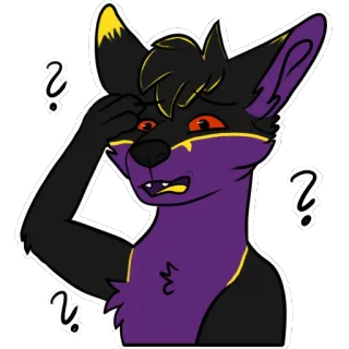 ❓ bc8f5b7b binatang, pertanyaan, bingung, khawatir, berbulu, rubah telegram sticker
