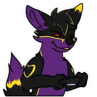 🎮 ef8f3949 Furry, Game, Binatang, Kontroler telegram sticker
