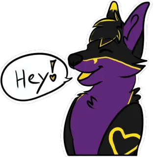 🗯 fea0bc73 Hey! Furry, Anthro, Serigala, Lucu, Binatang telegram sticker
