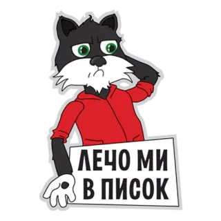 😲 0ce374ca ЛЕЧО МИ В ПИСОК kot, kreskówka, naklejka, śmieszne whatsapp sticker