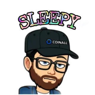 😴 5393f06d SLEEPY slaperig, cartoon, avatar, bril, man, moe, bitmoji telegram sticker