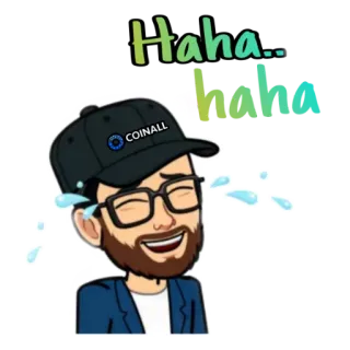 😂 586e5412 Haha lachen, haha, grappig, emoji, blij telegram sticker