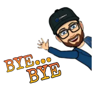 👋 d0254d0c BYE... BYE Cartoon, Dag, Zwaaien, Bitmoji, Afscheid telegram sticker