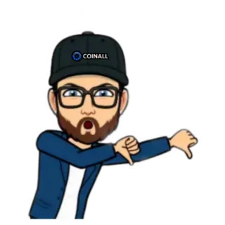 👎 ddd43784 Duim omlaag, Dislike, Cartoon, Avatar, Negatief, Falen telegram sticker