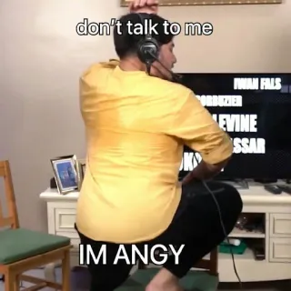 🤏 af48d7c2 don't talk to me
IM ANGY Мем, Смешно, Злой, Юмор, Не подходи telegram sticker