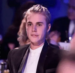 😬 24a66b2f Justin Bieber cantante, celebrità, ritratto, uomo, persona telegram sticker