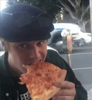 😐 2ceceec9 Pizza, Mangiare, Persona, Cappello telegram sticker