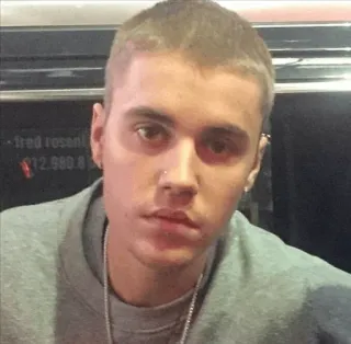 😑 670f02fa Justin Bieber cantante, celebrità, popstar, persona, uomo telegram sticker