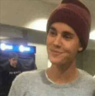 ☺️ 7626bb66 Justin Bieber celebrità, cantante, cappello, ritratto telegram sticker