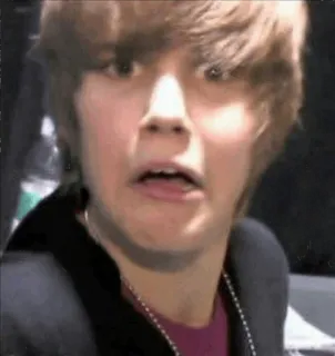 😮 b193b2e1 Justin Bieber celebrità, cantante, popstar, justin bieber, divertente, faccia telegram sticker