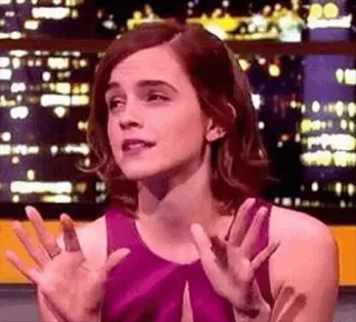😐 daf72fe1 Emma Watson attrice, celebrità, persona, ritratto telegram sticker