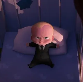 😡 4b215f86 Boss Baby The Boss Baby bambino, completo, cartone animato, film, animazione telegram sticker