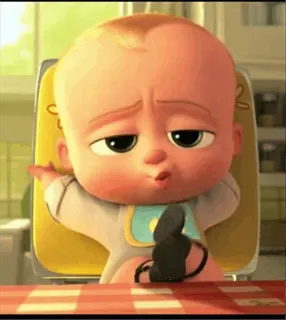 😏 57fbb831 Boss Baby The Boss Baby bambino, cartone animato, divertente, carino, pollice in su telegram sticker