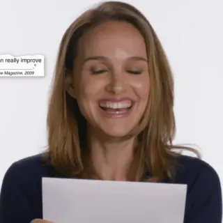 🍄 edcddcb1 can really improve ナタリー・ポートマン, 読書, 顔, 笑顔, 女優 telegram sticker