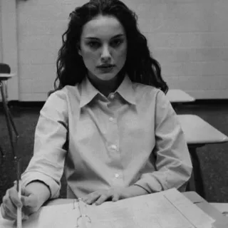 ✨ 8d60396b woman, portrait, writing, desk, student, pen, paper whatsapp sticker