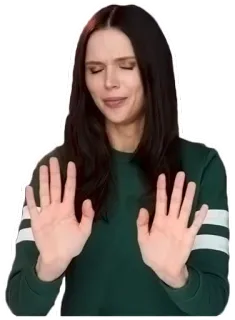 🙌 3ca16458 女人, 手势, 停止, 拒绝, 人 telegram sticker