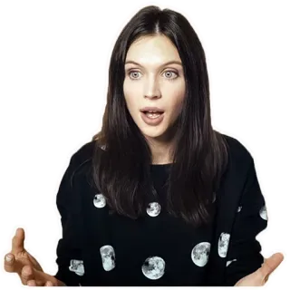 😦 b1e705b0 女人, 人, 女孩, 肖像, 震惊 telegram sticker