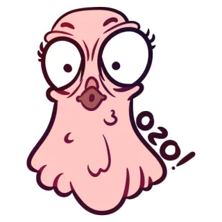 😲 120df526 OZO! 만화, 캐릭터, 분홍색, 웃긴 telegram sticker