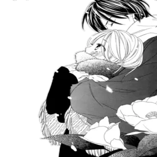 😍 2c08b805 Аниме, Манга, Романтика, Пара, Объятие, Нежность whatsapp sticker