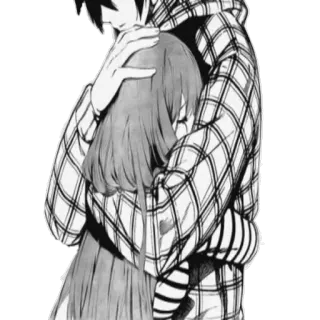 😍 4a5301cb Аниме, Объятия, Пара, Романтика, Отношения, Манга, Любовь, Нежность whatsapp sticker