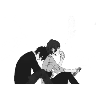 ❤ 95e80740 Аниме, Манга, Пара, Любовь, Романтика, Мороженое whatsapp sticker