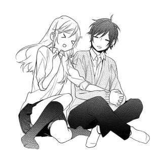 😆 ddbd4fe7 Аниме, Пара, Манга, Мультфильм, Милый, Любовь, Романтика whatsapp sticker