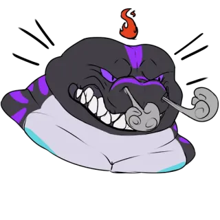 😠 5e3fe2c5 괴물, 만화, 생물, 동물, 연기 telegram sticker