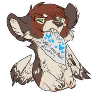 👺 805a97f3 By WhiteFeathersRain @furaffinity 퍼리, 날개, 동물, 만화, 귀여운 telegram sticker
