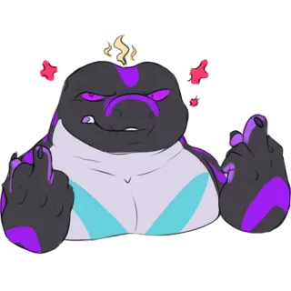 😡 9f7e8f18 무례한, 가운데 손가락, 모욕적인, 모욕, 제스처 telegram sticker