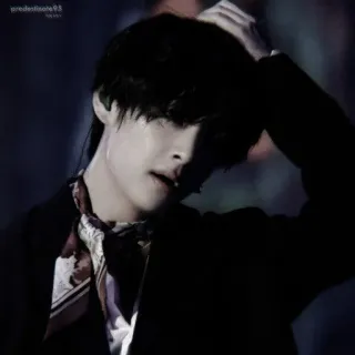 ❌ 416e4cd4 homme, sombre, portrait, cheveux telegram sticker