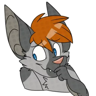 😳 7fc84121 antropomorfik, Furry, kelelawar, kartun telegram sticker