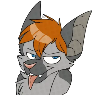 😈 988ac869 Anthro, Furry, Kartun, Serigala, Karakter, Ekspresi, Ilustrasi telegram sticker