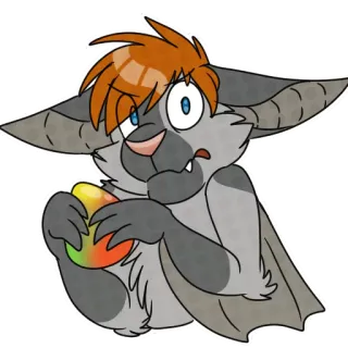 🍊 bb02d70b kelelawar, binatang, lucu, kartun, berbulu, karakter, seni telegram sticker