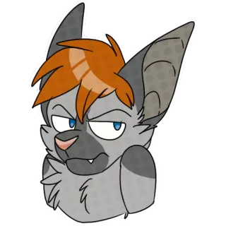 😒 f318d305 Kartun, Furry, Kelelawar, Binatang, Potret, Ekspresi telegram sticker