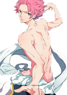 ✨ 47191fd2 Natsu Dragneel Fairy Tail 动漫, 妖精的尾巴, 纳兹·多拉格尼尔, 粉色头发, 角色 telegram sticker