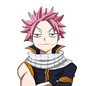 😏 babb420e Natsu Dragneel Fairy Tail 动漫, 妖精的尾巴, 纳兹, 纳兹·多拉格尼尔, 卡通, 贴纸 telegram sticker