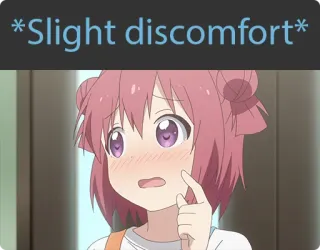 😓 b8f2938d *Slight discomfort* อนิเมะ, อึดอัด, สีหน้า, การ์ตูน, อาย telegram sticker