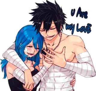 ❤ 18352341 U Are my LOVE amour, romance, anime, dessin animé, câlin, relation telegram sticker