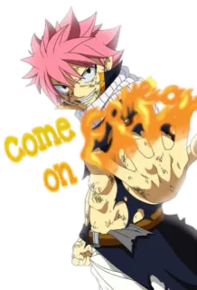 😈 2b34f6b1 Natsu Dragneel Fairy Tail Come on Anime, Feu, Allez, Natsu, Fairy Tail, Personnage telegram sticker